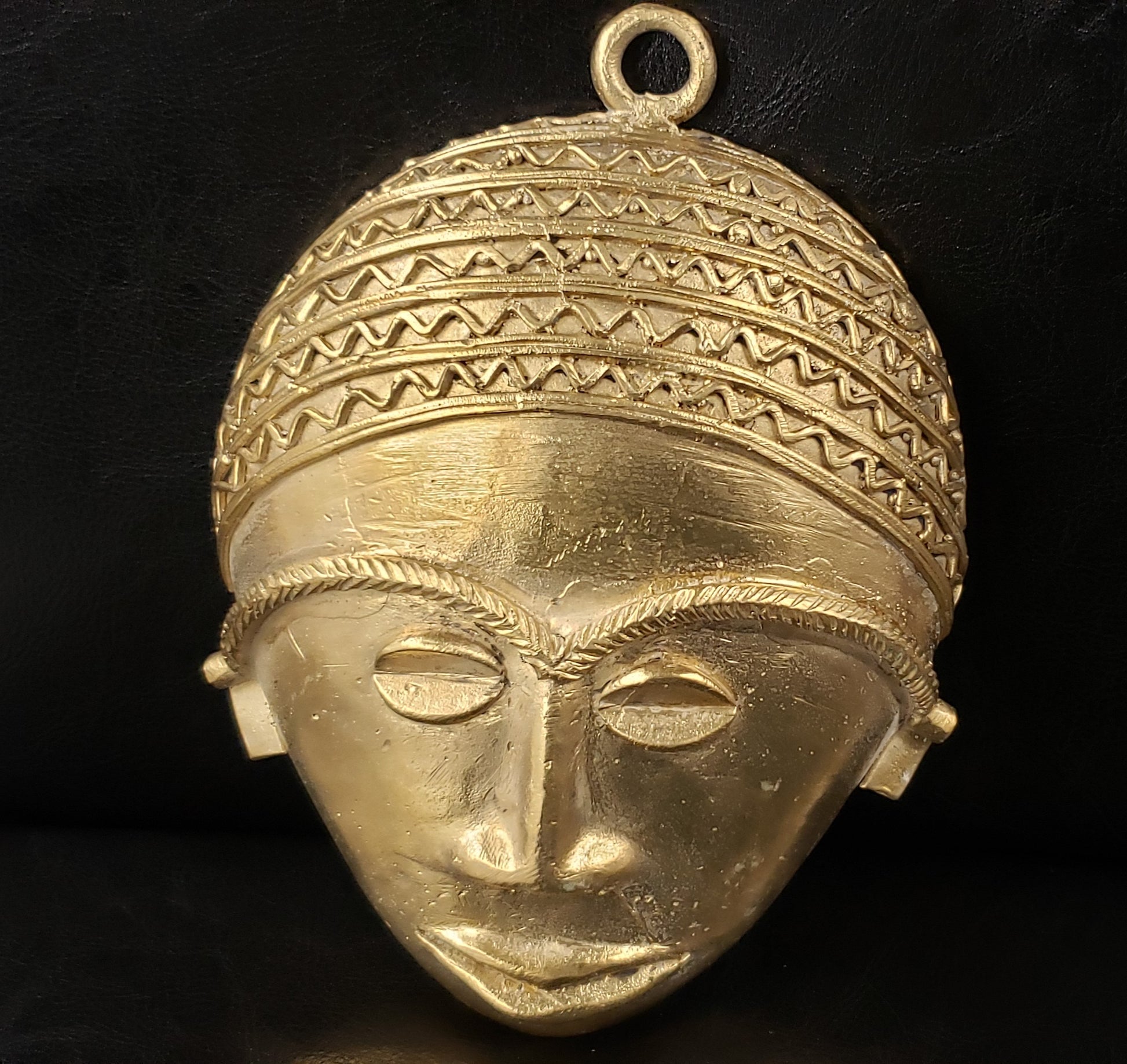 African tribal mask pendant, extra large decorative mask, 7.5 inches long, great for interior decor, AAB #5829 - Aadampo