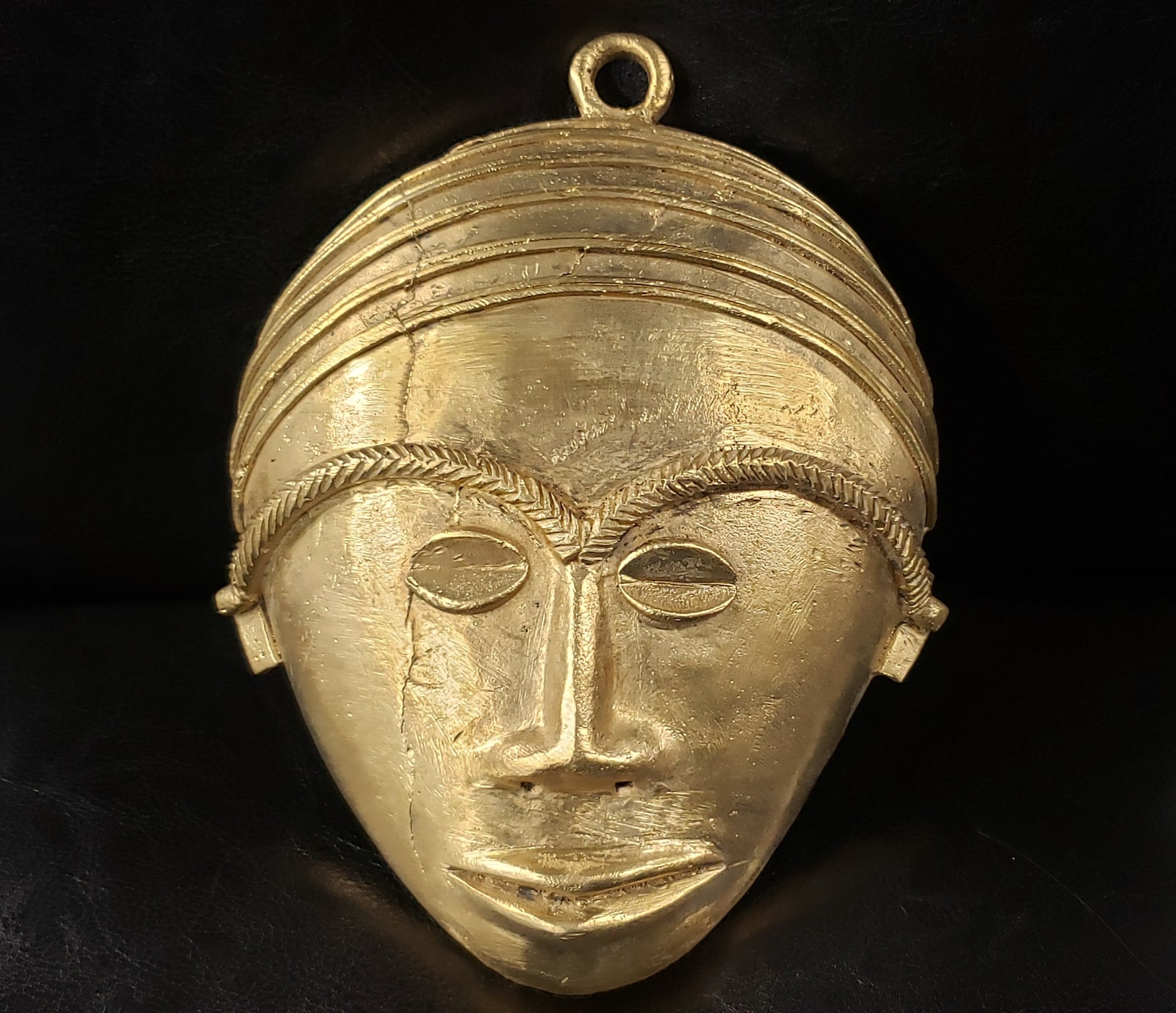 Extra large African tribal mask pendant, extra large decorative mask, 7.5 inches long, great for interior decor, AAB #5826 - Aadampo