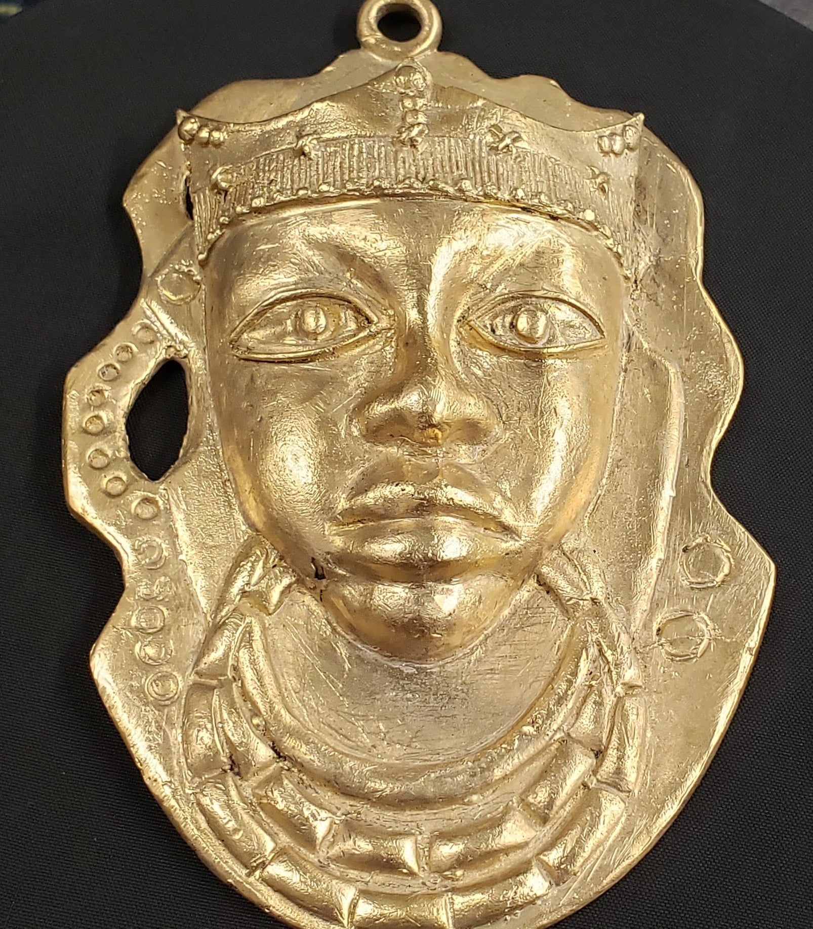 African tribal mask pendant, extra large decorative mask, 8.5 inches long, great for interior decor, AAB# 5815 - Aadampo