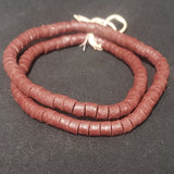 African glass beads, small tube beads for jewelry making.
