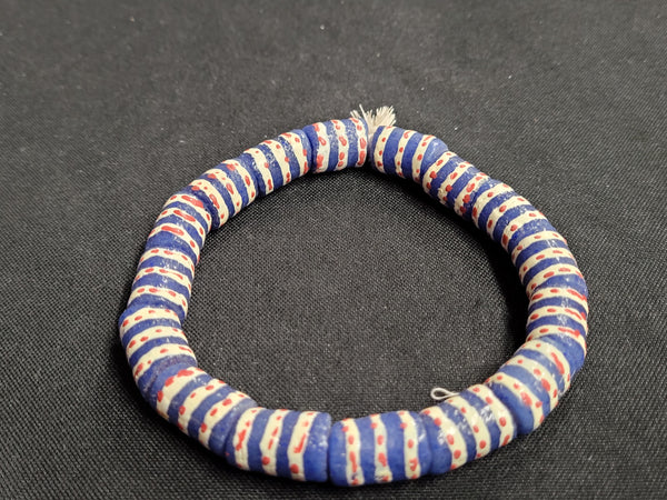 African Beads, Blue Krobo Glass Beads, AAB# 1332