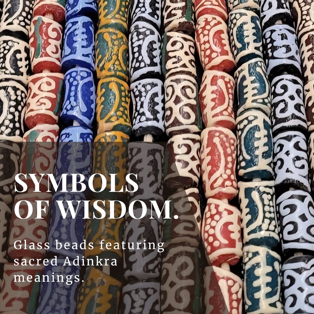 Adinkra Glass Beads