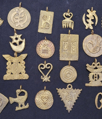 Adinkra Symbols African Brass Pendants/Charms