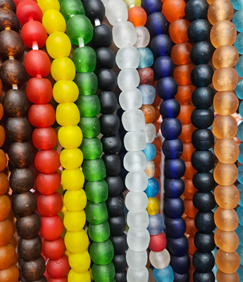 Ghana Krobo Translucent Glass Beads