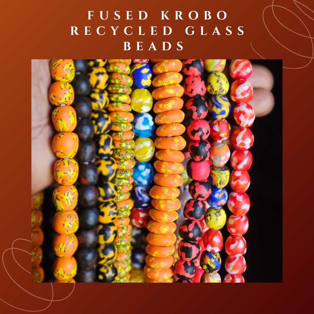 Fused Krobo Glass Beads