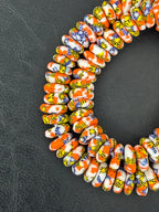 Festival Mosaic Fused Krobo Rondelle Beads | Handmade Recycled Glass Beads from Ghana | 95–99 Beads