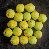 African glass bead, one multicolored chunky bicone bead ball for focal.