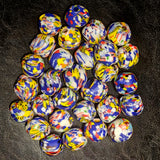 African glass bead, one chunky bicone bead for jewelry making arts & crafts.