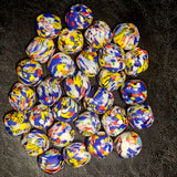 African glass bead, one chunky bicone bead for jewelry making arts & crafts.