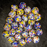 African glass bead, one chunky bicone bead for jewelry making arts & crafts.
