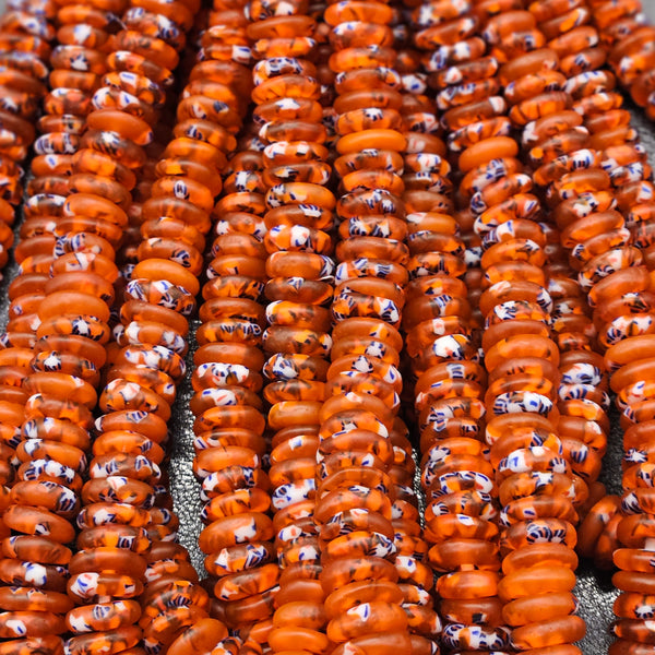 African beads, glass  Krobo recycled glass beads for Fall jewelry and other arts and crafts projects.