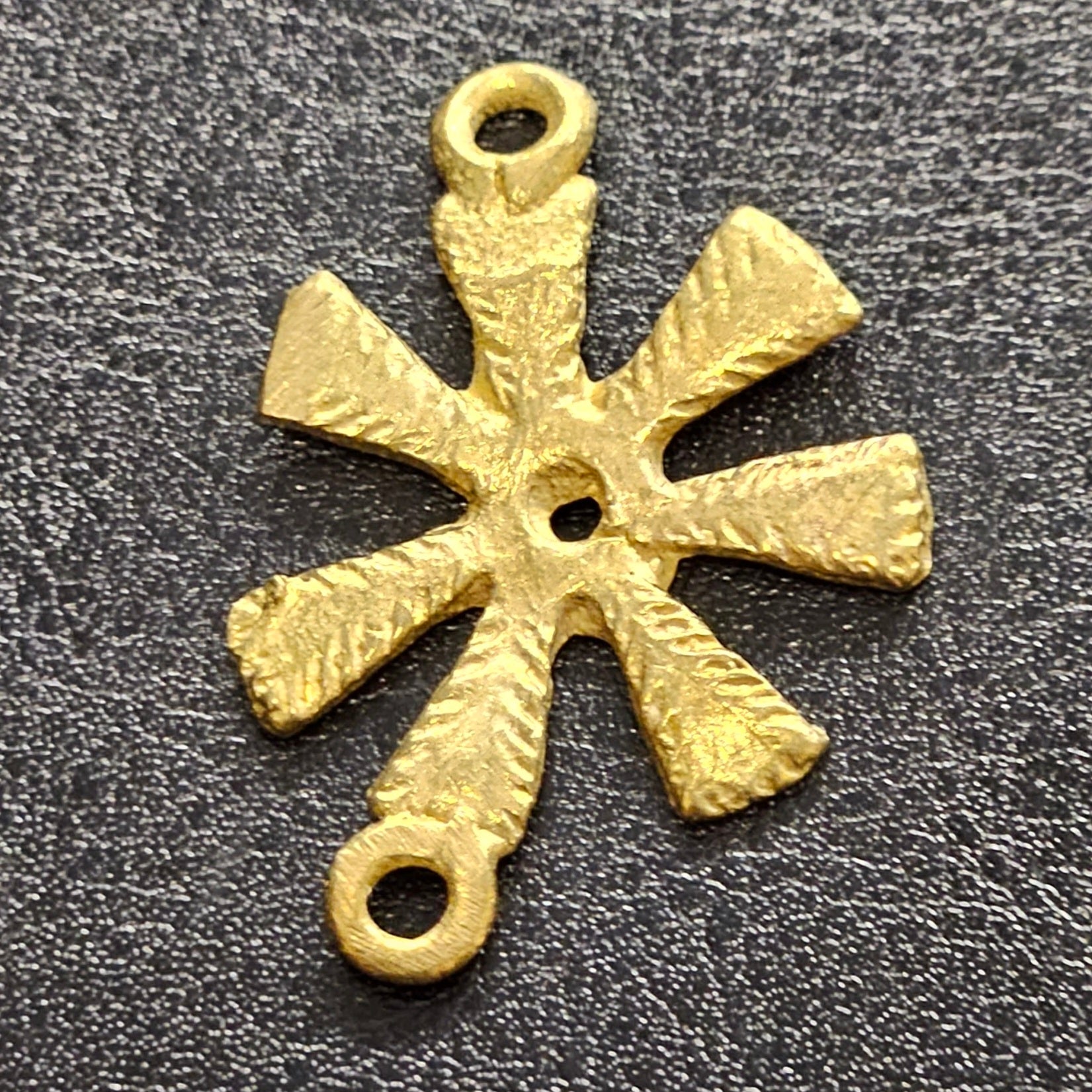 Ananse Ntontan Adinkra Symbol Brass Link/Pendant - Wisdom and Creativity - Aadampo