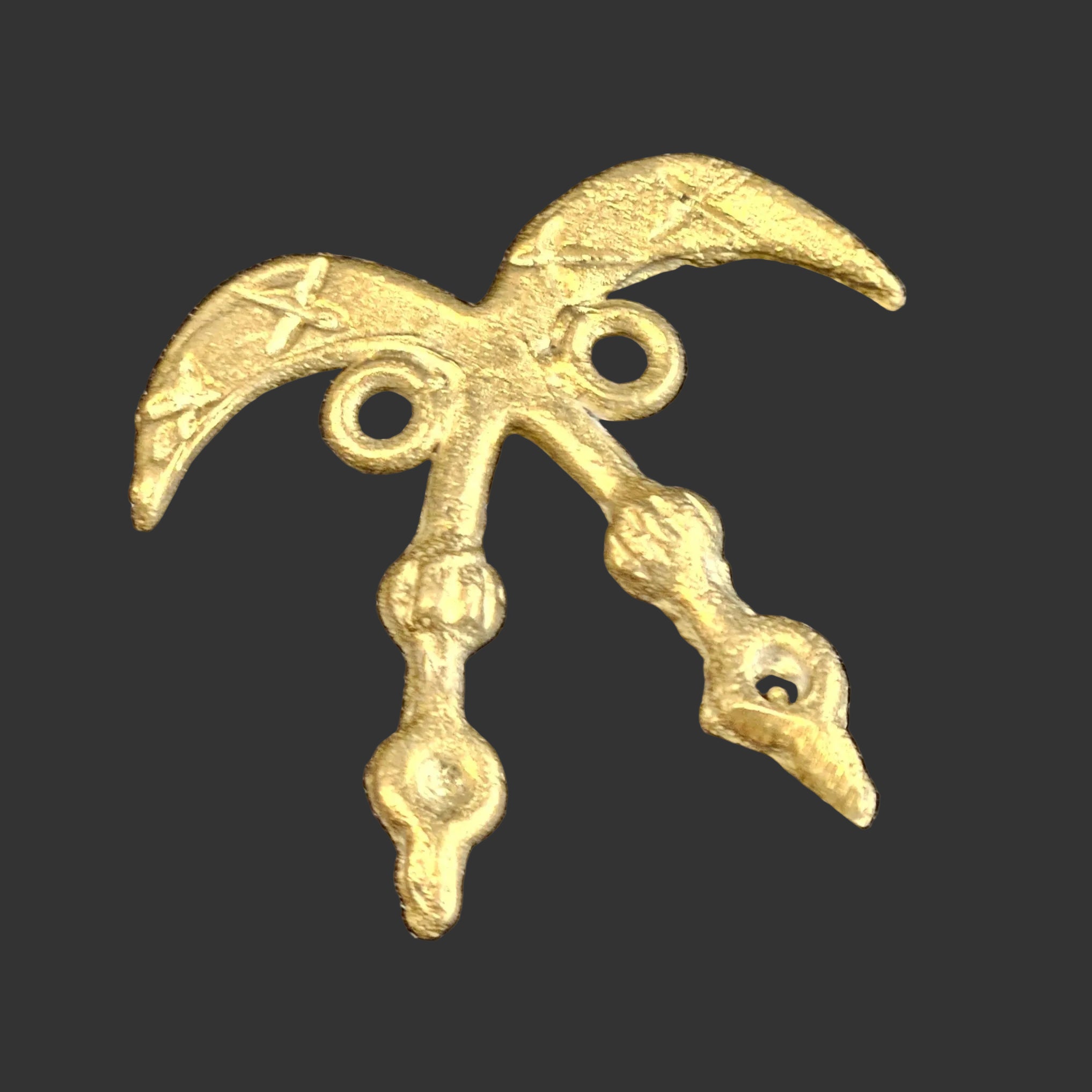 Adinkra Akofena African Brass Link/Pendant - Wear Courage - Aadampo