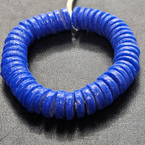 Crafting with Culture: 17mm Blue African Glass Spacer Beads - Aadampo