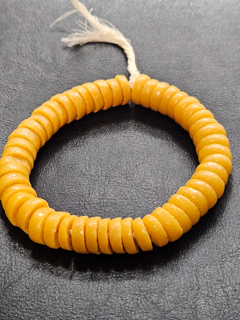 Beads of Elegance: 13mm Handcrafted African Glass Spacers
