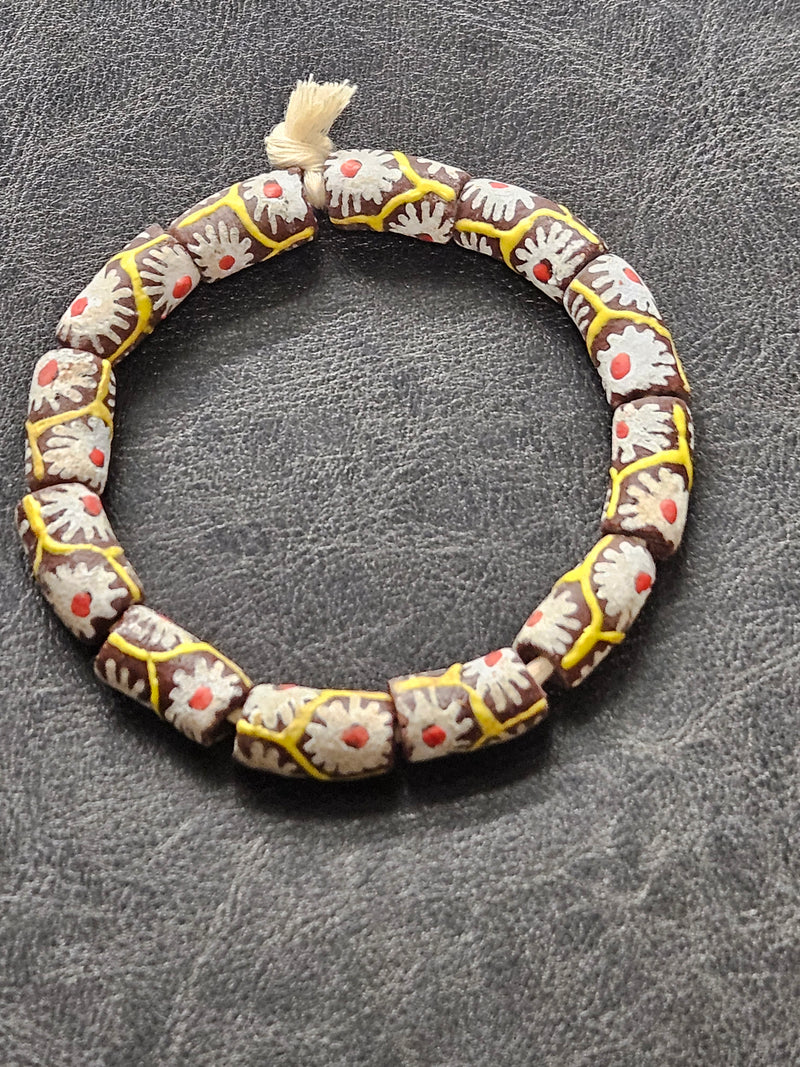 Vibrant Krobo Powdered Tube Beads from Ghana - Perfect for Jewelry Making