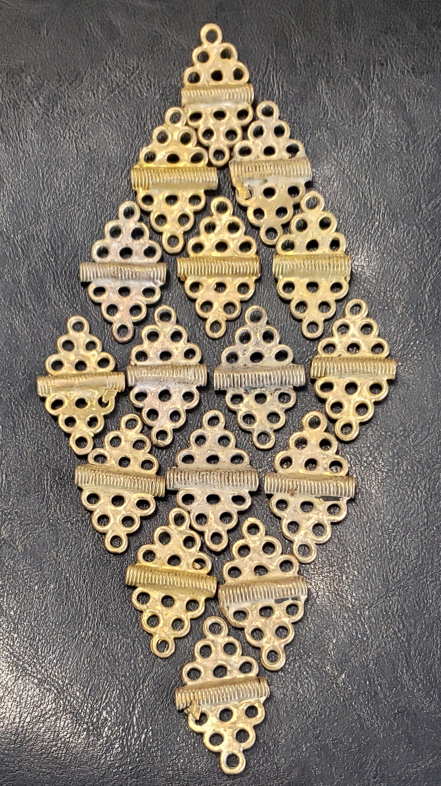 African Brass Link for Handmade Jewelry Making - Aadampo