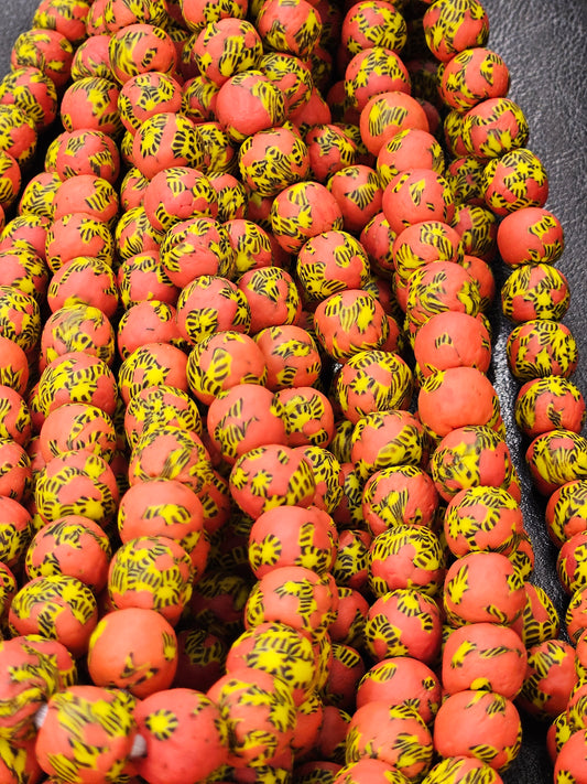 Vibrant African Recycled Glass Beads from Ghana - Perfect for Jewelry Making - Aadampo