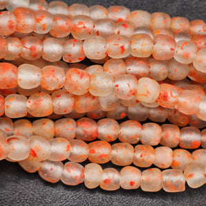 Vibrant Speckled Ghana Krobo Recycled Beads for Unique Jewelry Designs - Aadampo