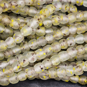 African Recycled Glass Beads with Speckles - Aadampo