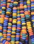 Create with Multicolored Handcrafted Ashanti Spacers: Perfect for Jewelry Making and Artistic Projects - Aadampo