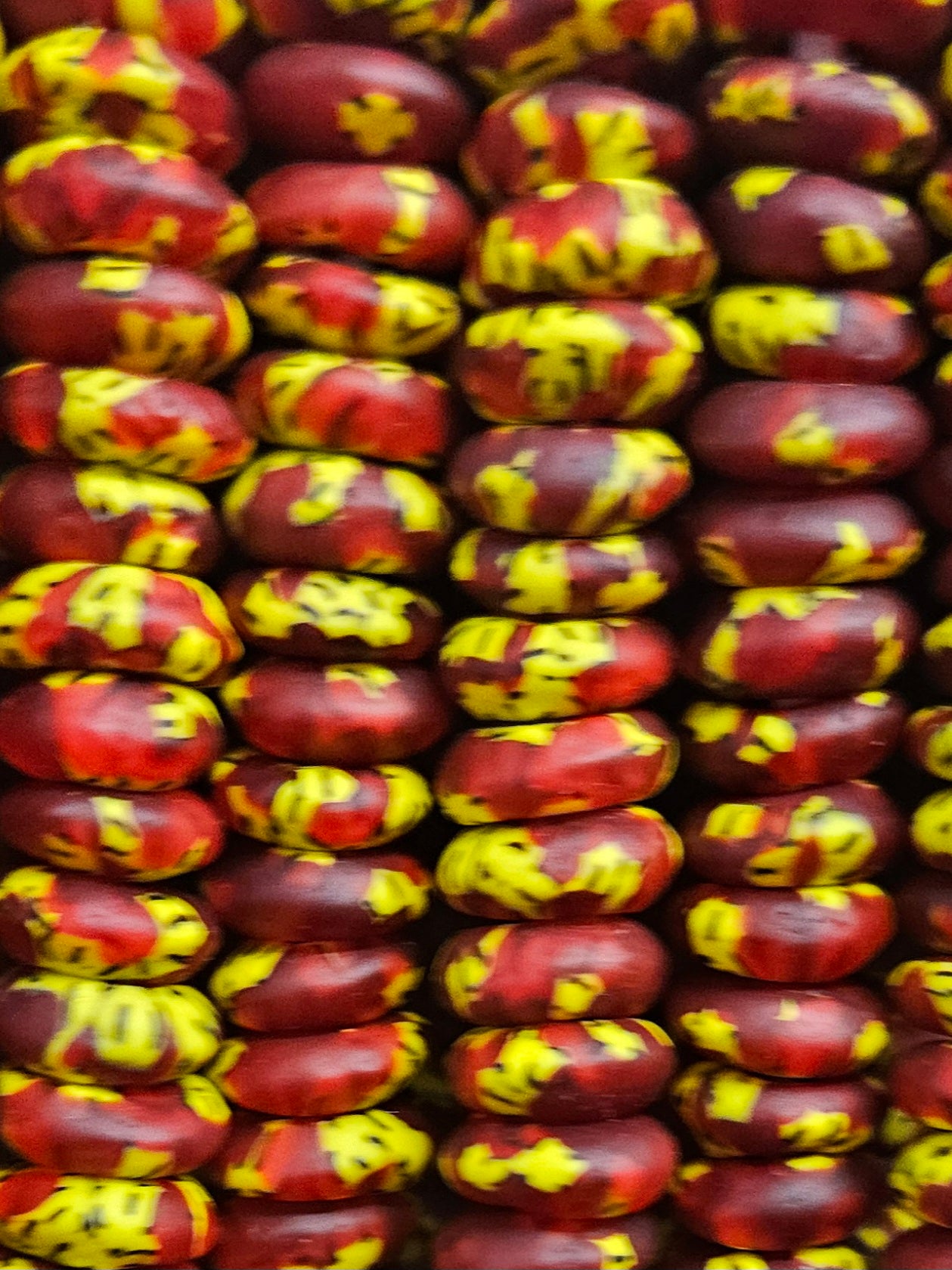 Handcrafted Recycled Glass Rondelle Beads – Large Hole Multicolored African Beads for Ethnic Jewelry Making