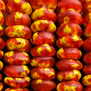 Bright & Bold Multicolored Krobo Recycled Glass Beads - Add a Pop of Color to Your Artistic Projects