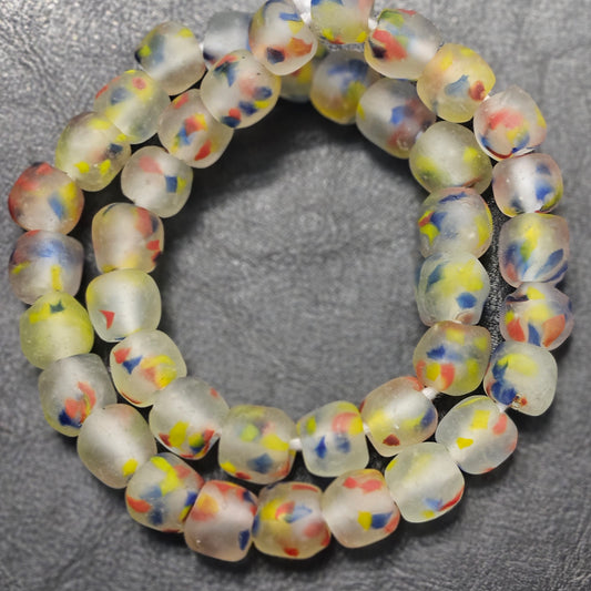 Unique Multicolored African Recycled Glass Beads – Authentic, Sustainable Beads for Jewelry, Arts & Crafts, and Eco-Friendly Home Décor