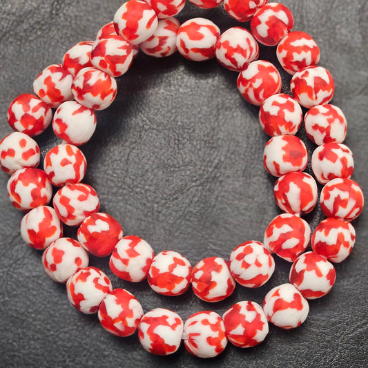 Handcrafted Multicolored Fused African Recycled Glass Beads – Large Hole, Eco-Friendly Jewelry Supplies