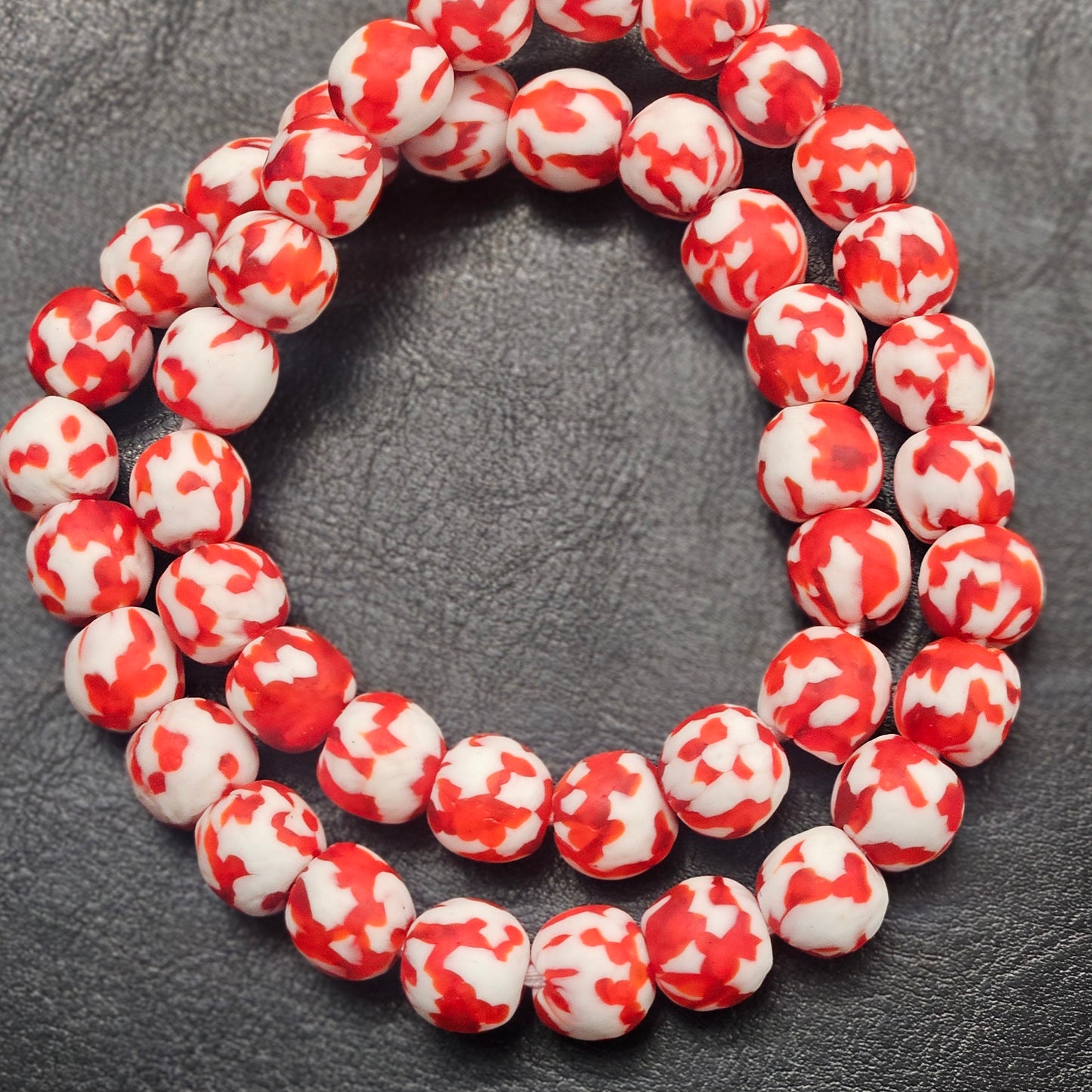Handcrafted Multicolored Fused African Recycled Glass Beads – Large Hole, Eco-Friendly Jewelry Supplies