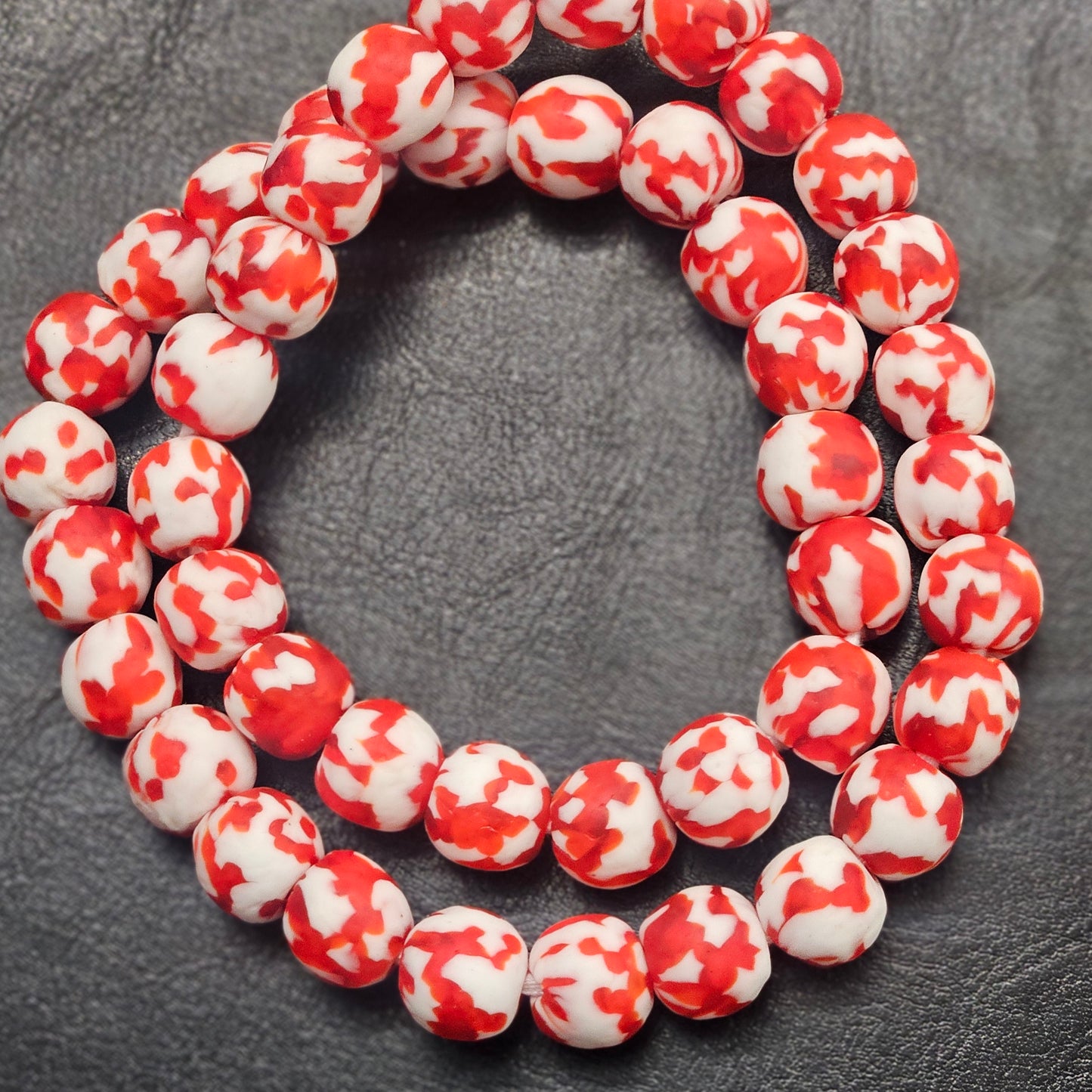 Handcrafted Multicolored Fused African Recycled Glass Beads – Large Hole, Eco-Friendly Jewelry Supplies