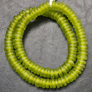 Krobo Recycled Glass Beads Disc – Large Hole Beads for Creating Sustainable Jewelry & Artistic Home Décor