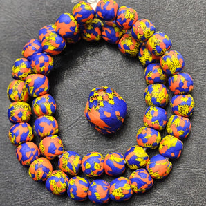 Fused African Recycled Glass Beads – Handmade Large Hole Beads for Unique Jewelry