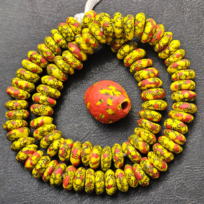 Design-Ready: Ghana Krobo Glass Beads Bundle  for Jewelry & DIY Arts Glass for Easy Crafting & Jewelry Design