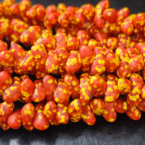 XLarge Canoe-Shaped African Recycled Glass Beads – #4810