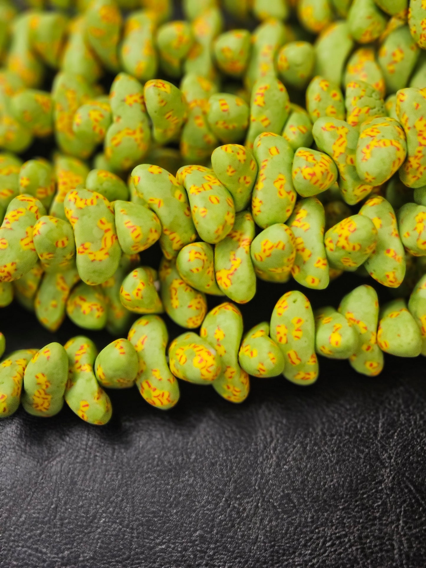 XLarge Canoe-Shaped African Recycled Glass Beads – #4809