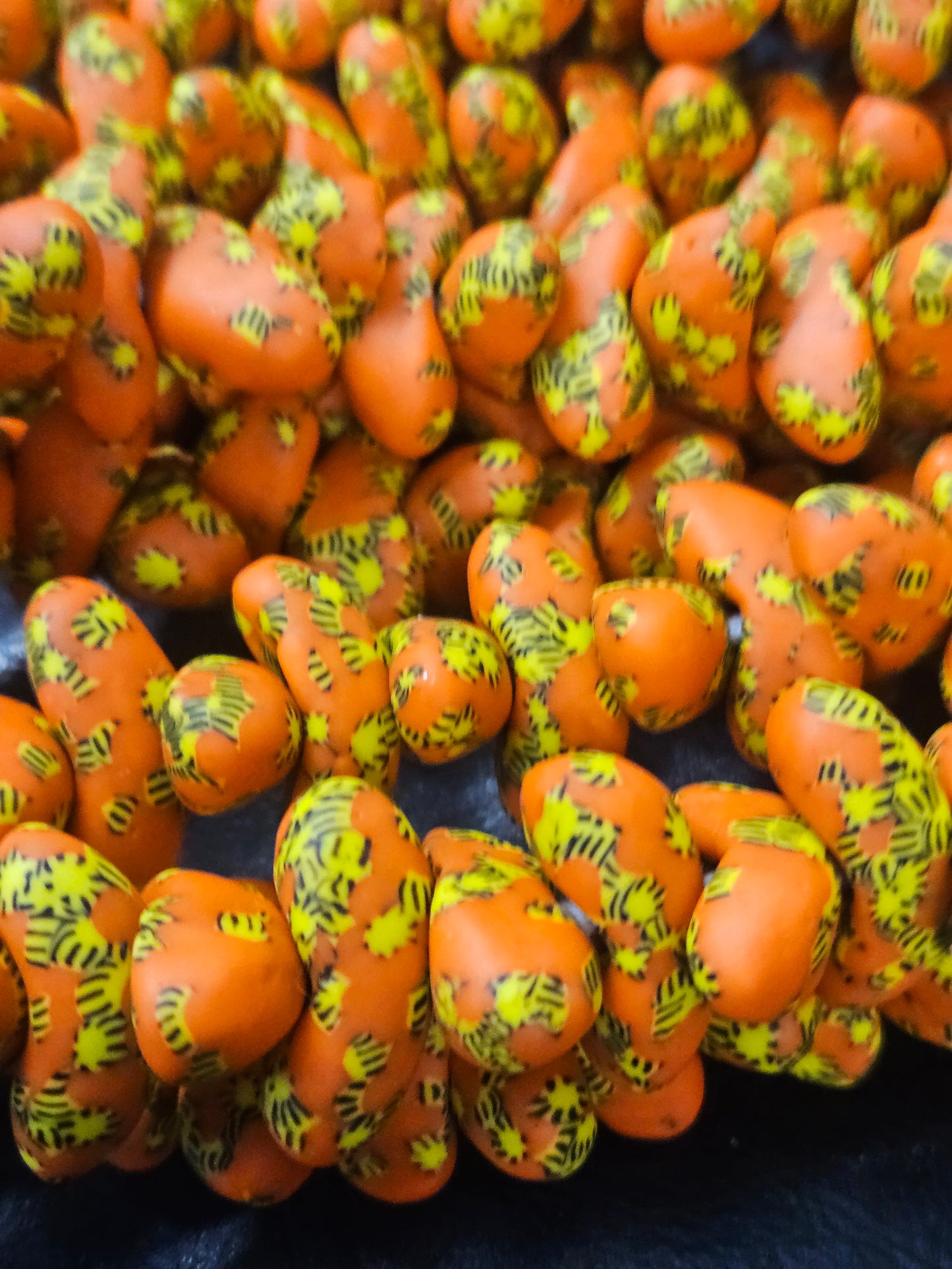 XLarge Canoe-Shaped African Recycled Glass Beads – #4813