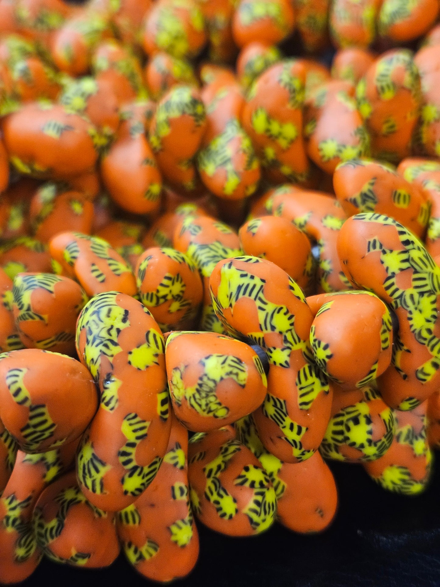 XLarge Canoe-Shaped African Recycled Glass Beads – #4813