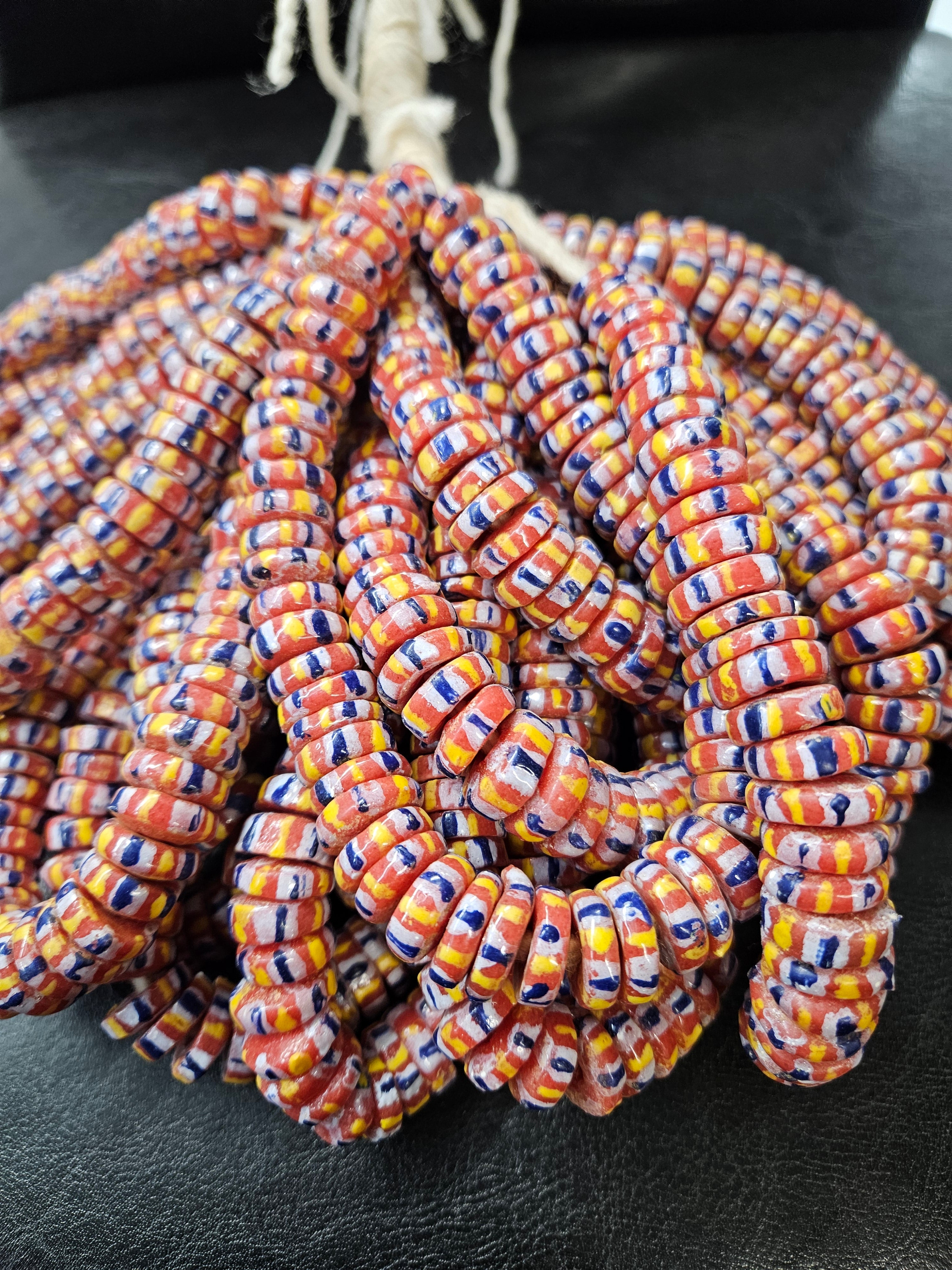 Krobo Recycled Spacer Glass Beads - #7551