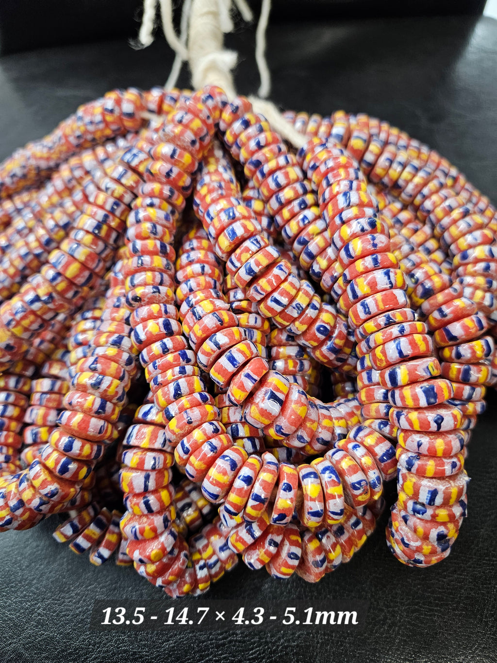 Krobo Recycled Spacer Glass Beads - #7551