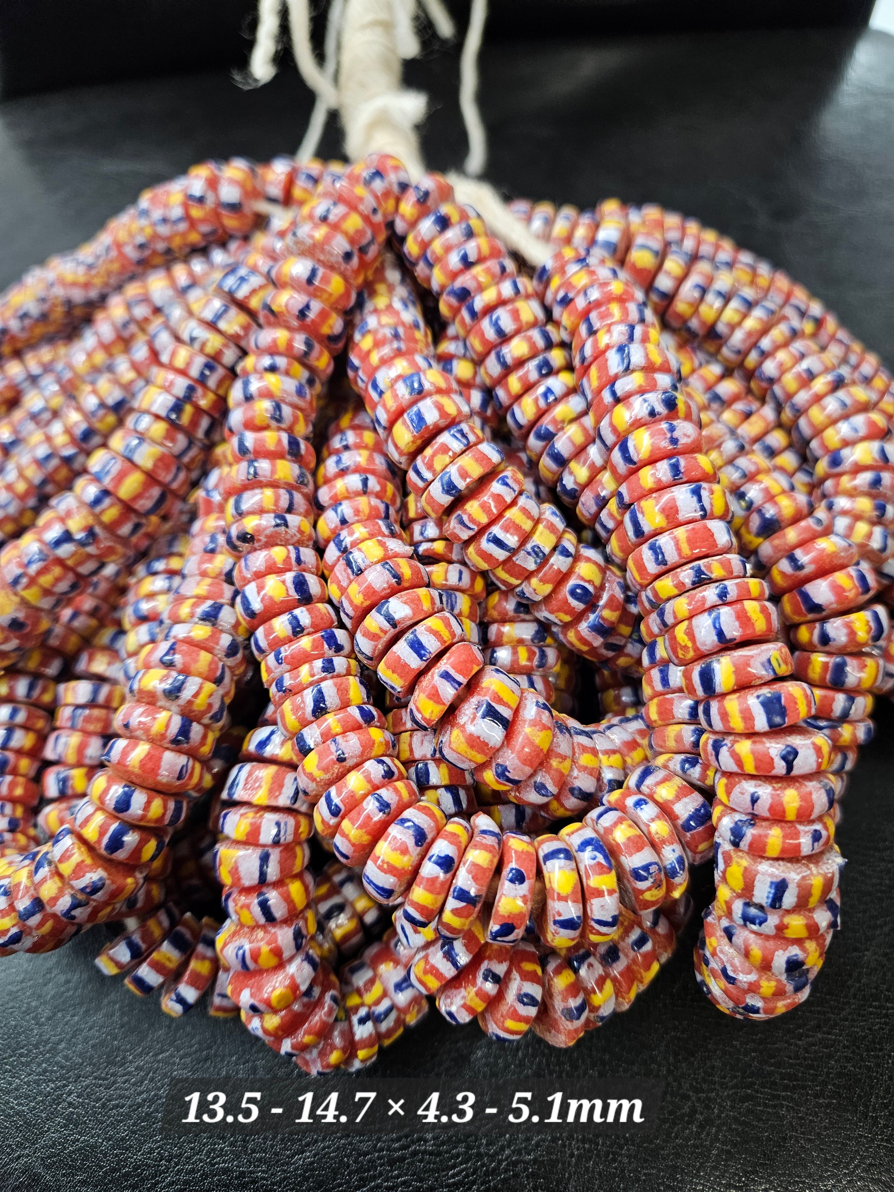 Krobo Recycled Spacer Glass Beads - #7551