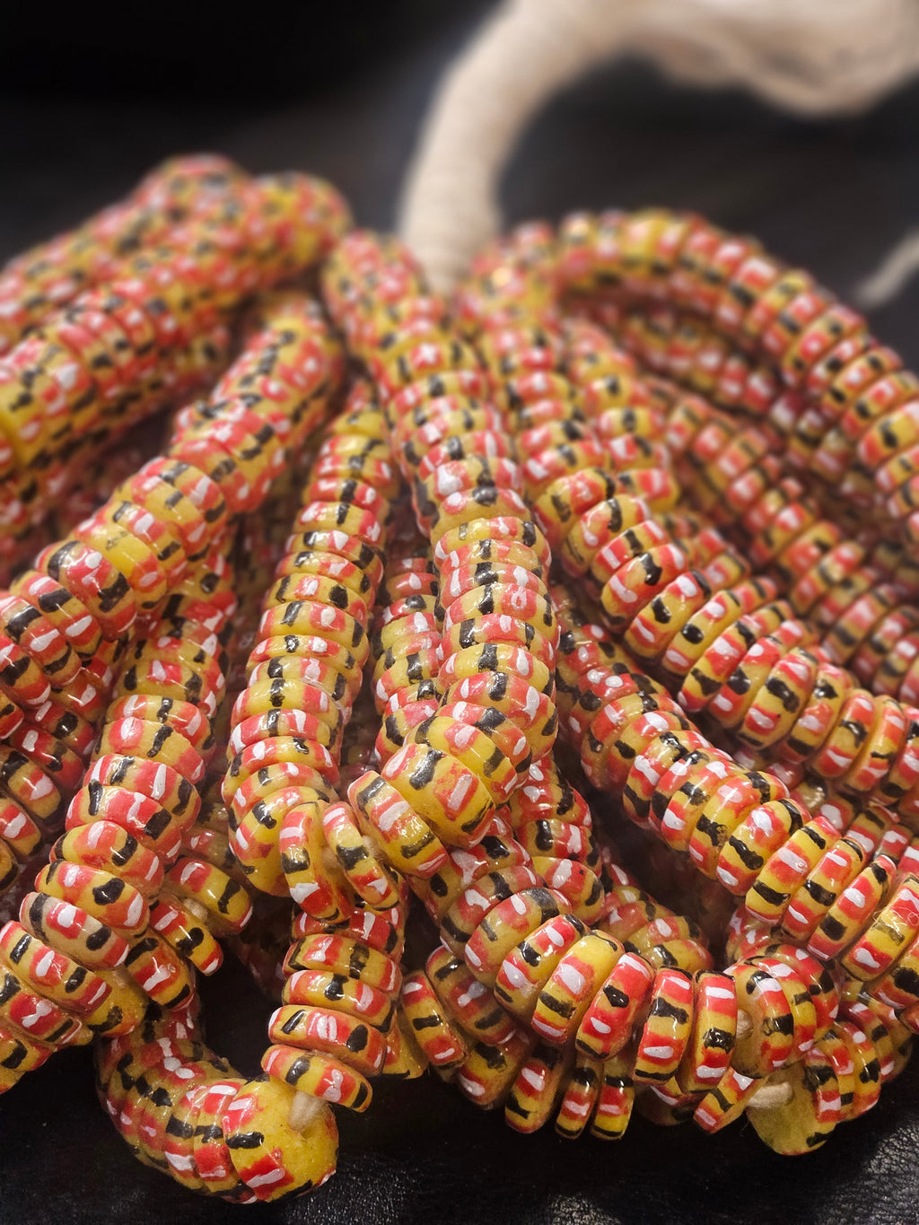 Krobo Recycled Spacer Glass Beads - #7554