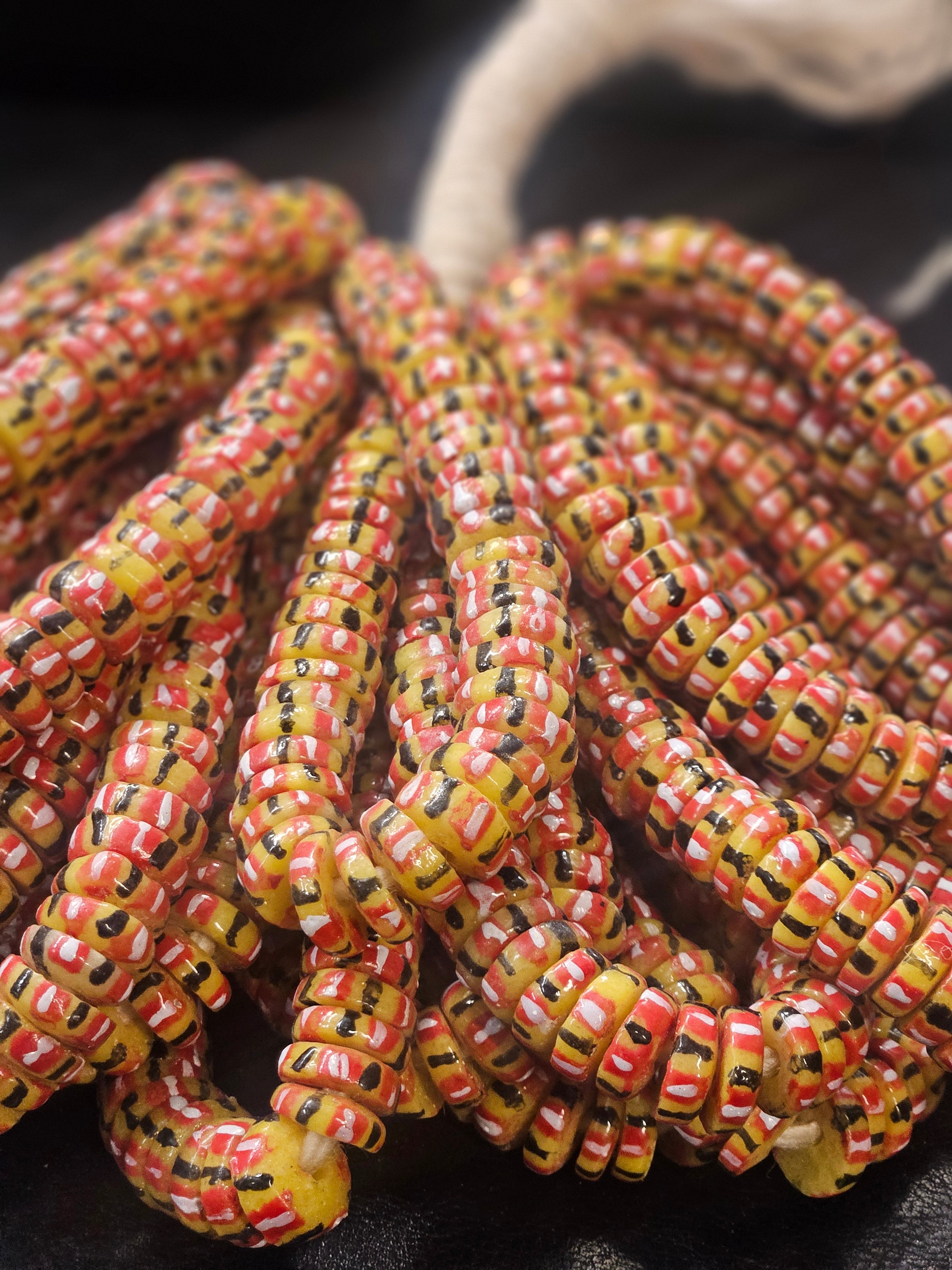 Krobo Recycled Spacer Glass Beads - #7554