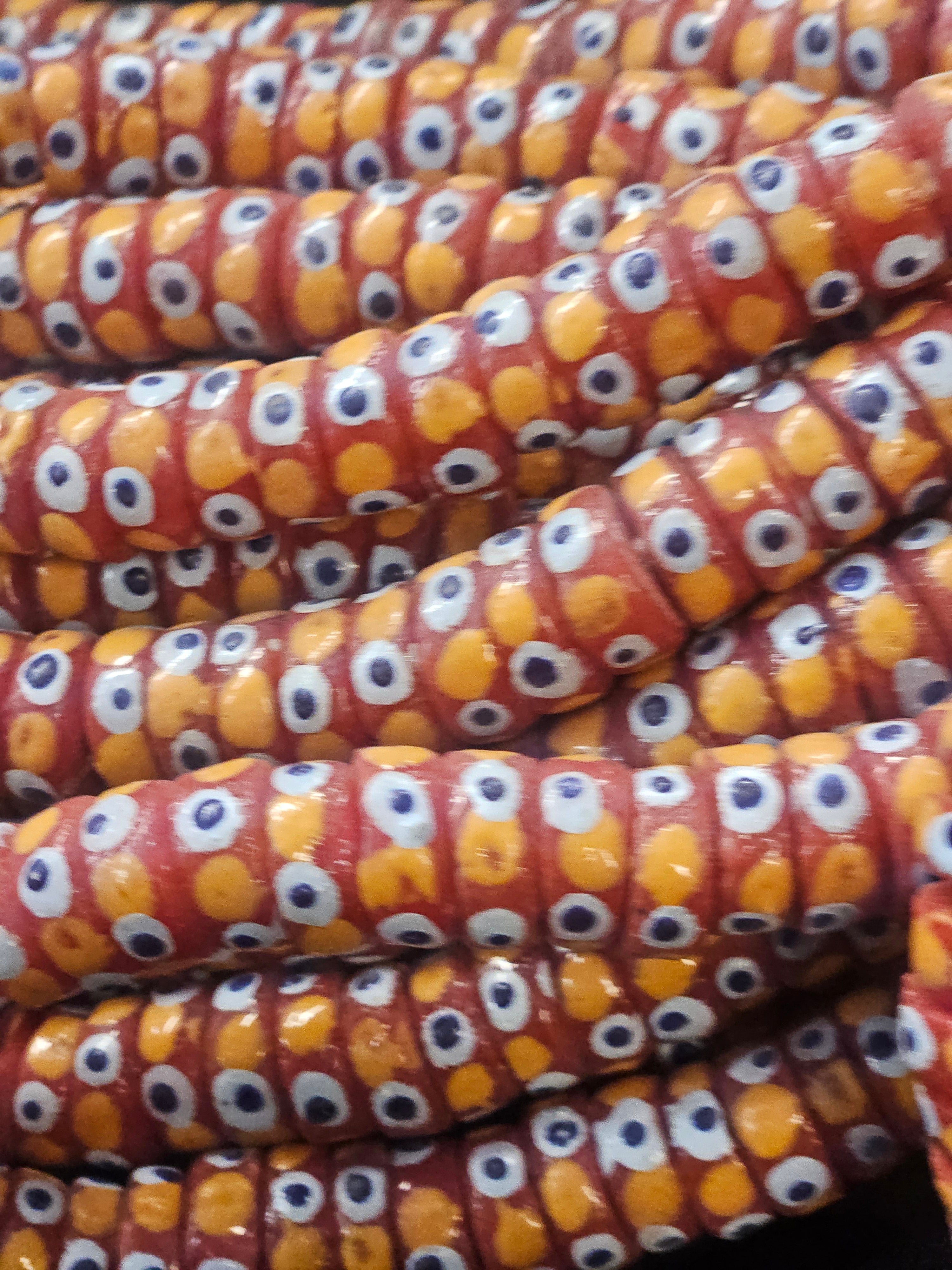 Krobo Recycled Spacer Glass Beads - #7509