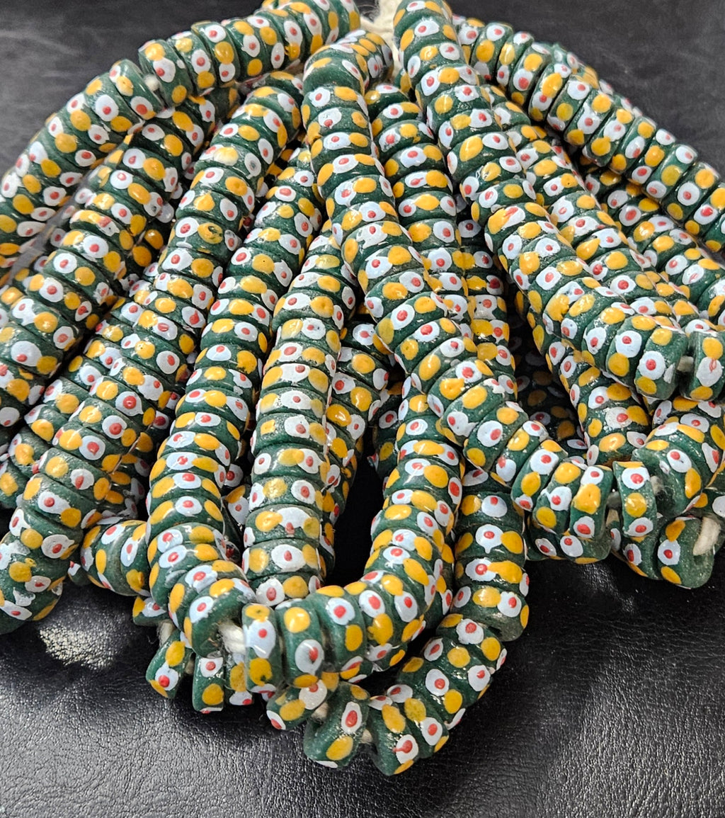 Krobo Recycled Spacer Glass Beads - #7505