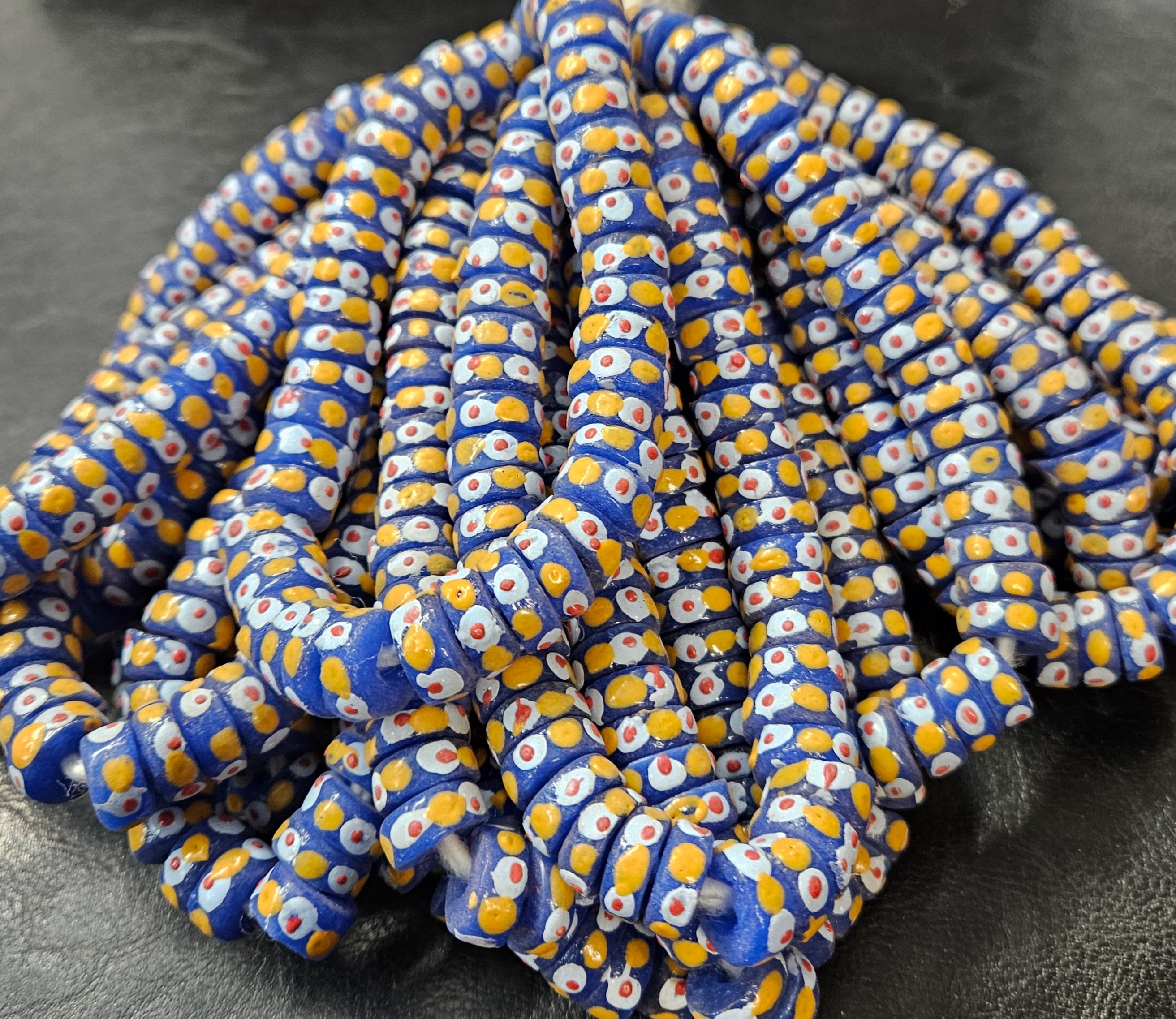 Krobo Recycled Spacer Glass Beads - #7501