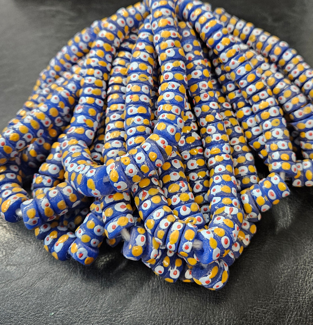 Krobo Recycled Spacer Glass Beads - #7501