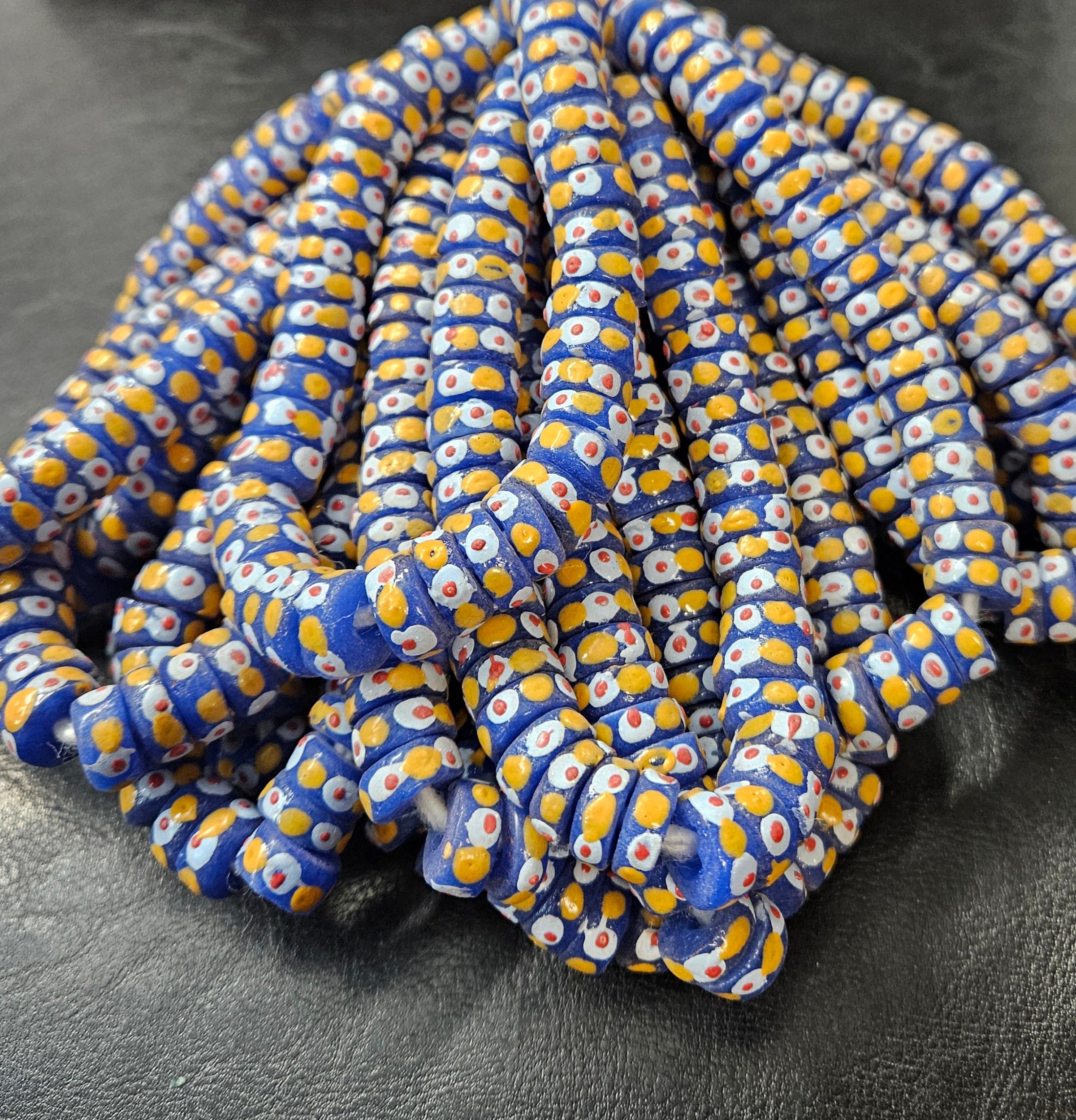 Krobo Recycled Spacer Glass Beads - #7501