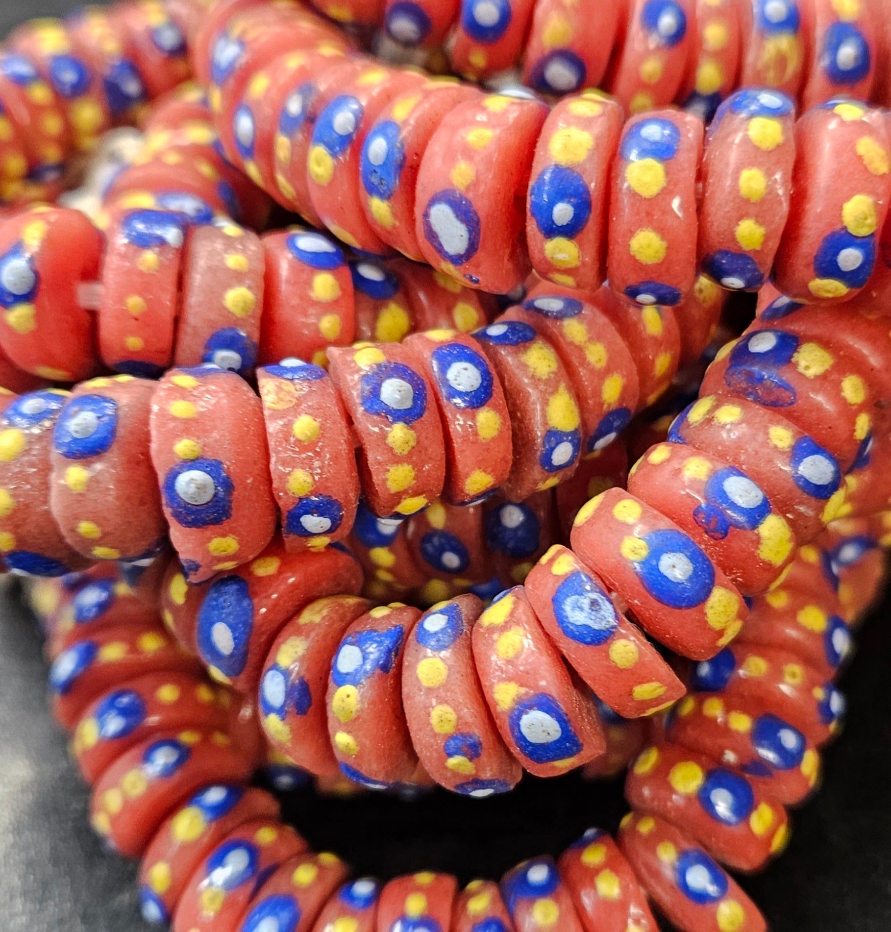 Krobo Recycled Spacer Glass Beads - #7502