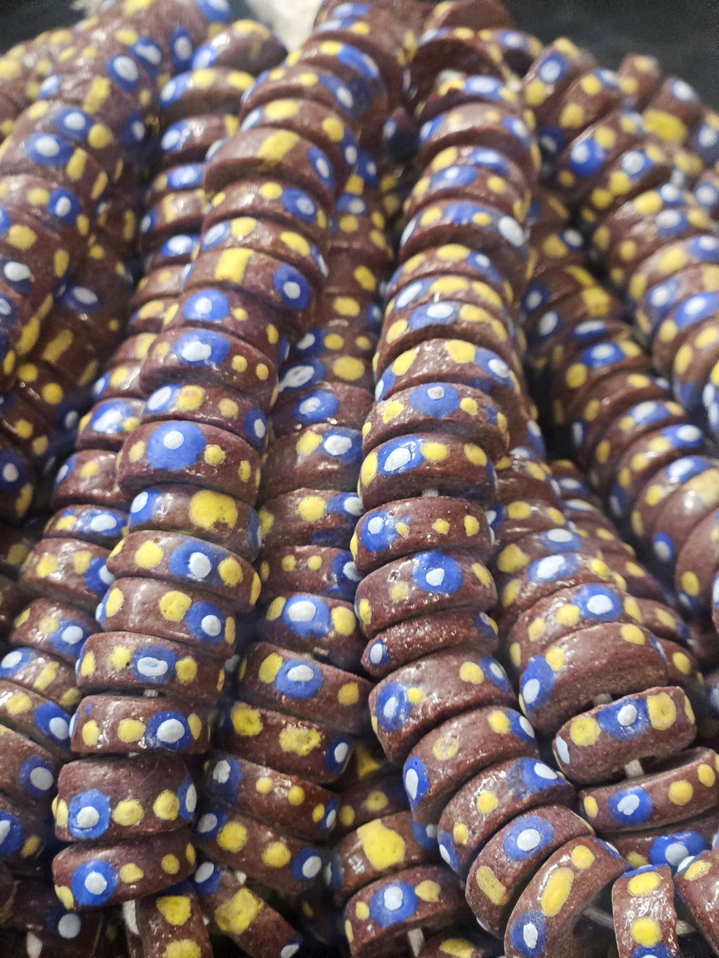 Krobo Recycled Spacer Glass Beads - #7506